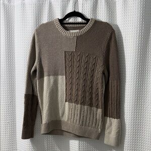 Hollister Men’s  Patchwork Knit Sweater Size Small